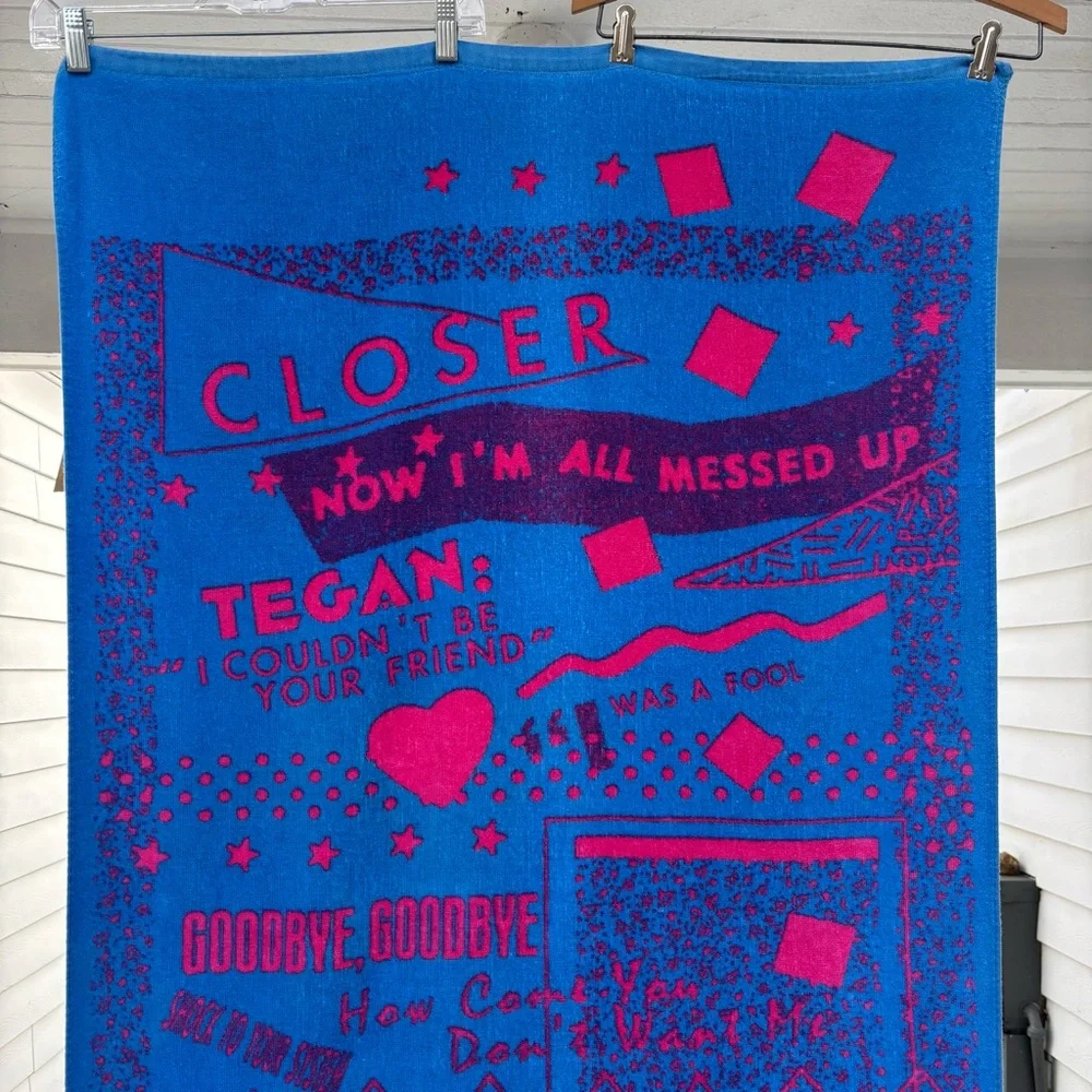 🩵 Tegan and Sara Beach Towel 💓 Heartthrob 💓 Album Merch 2013 🩵 *Super Rare* 💘💘💘